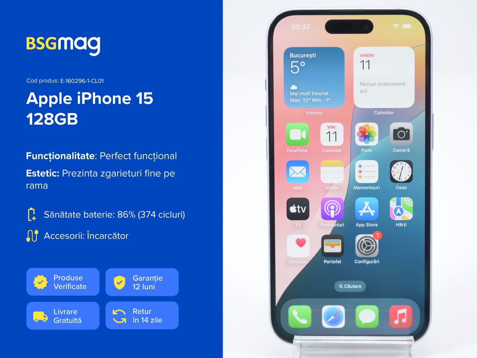 Telefon Apple iPhone 15 128GB - BSGmag