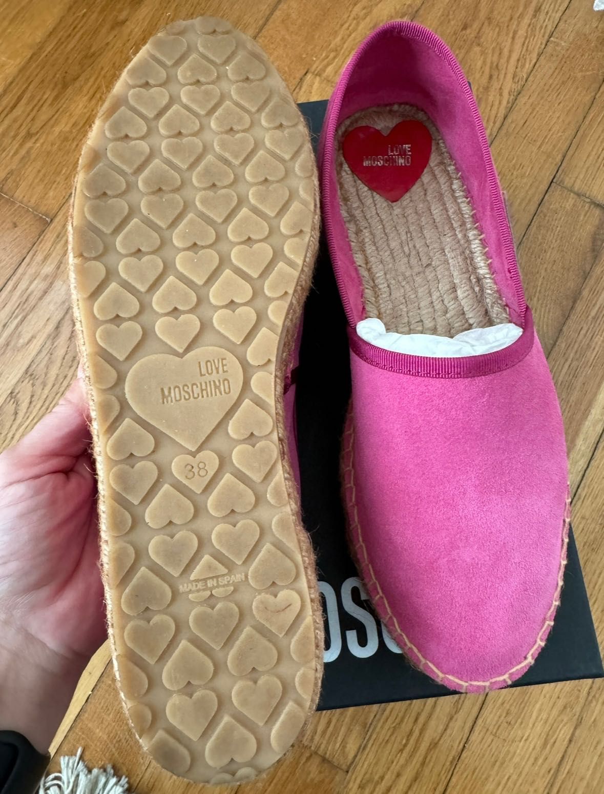 Espadrile Love Moschino NOI din piele marimea 38