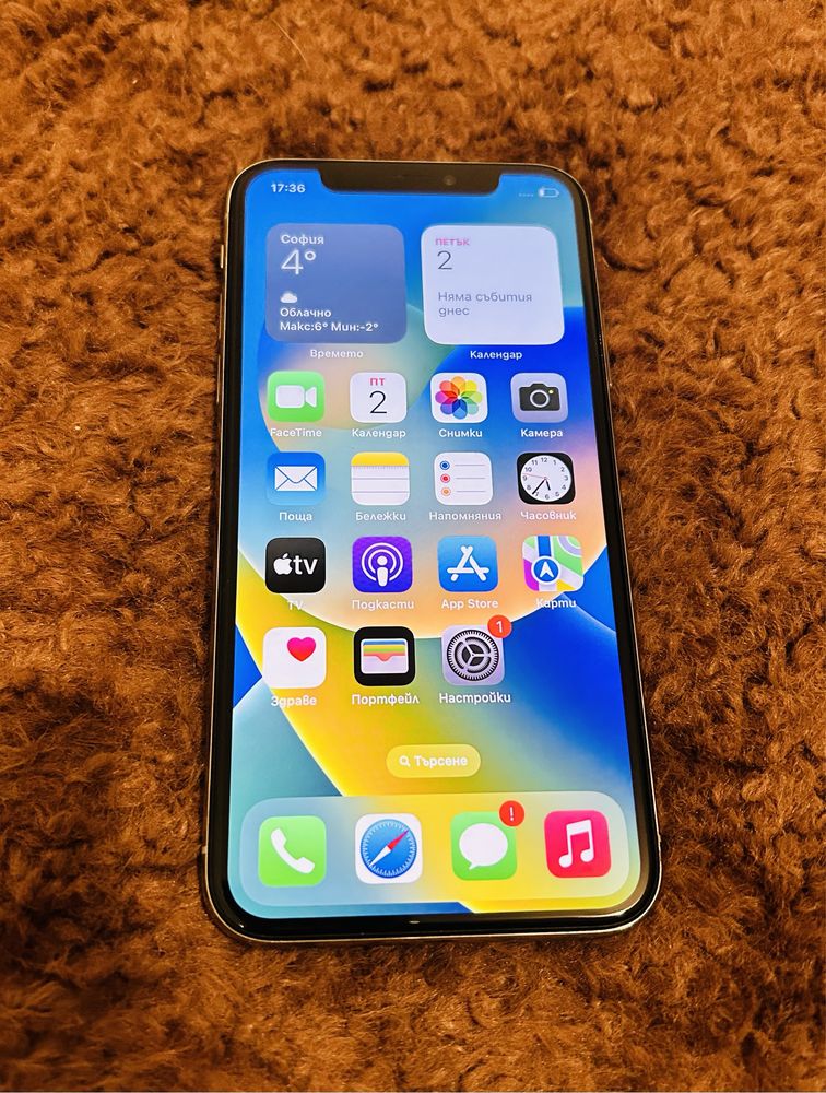 I phone X silver 256 GB