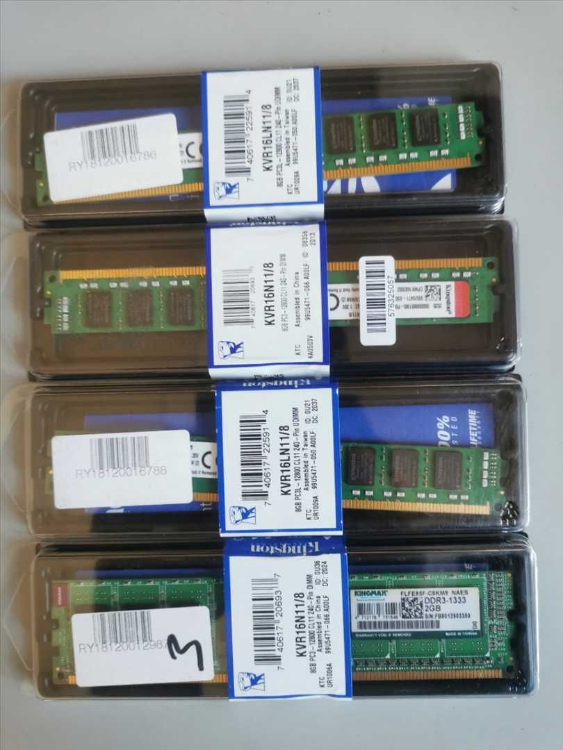 MemoriI RAM Kingston DDR3 DIMM, 8 GB