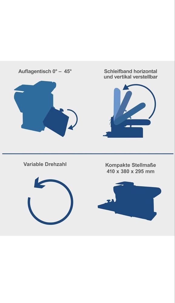 Лентов  Дисков шлайф комбиниран - чисто нов Scheppach BTS800Vario 400W