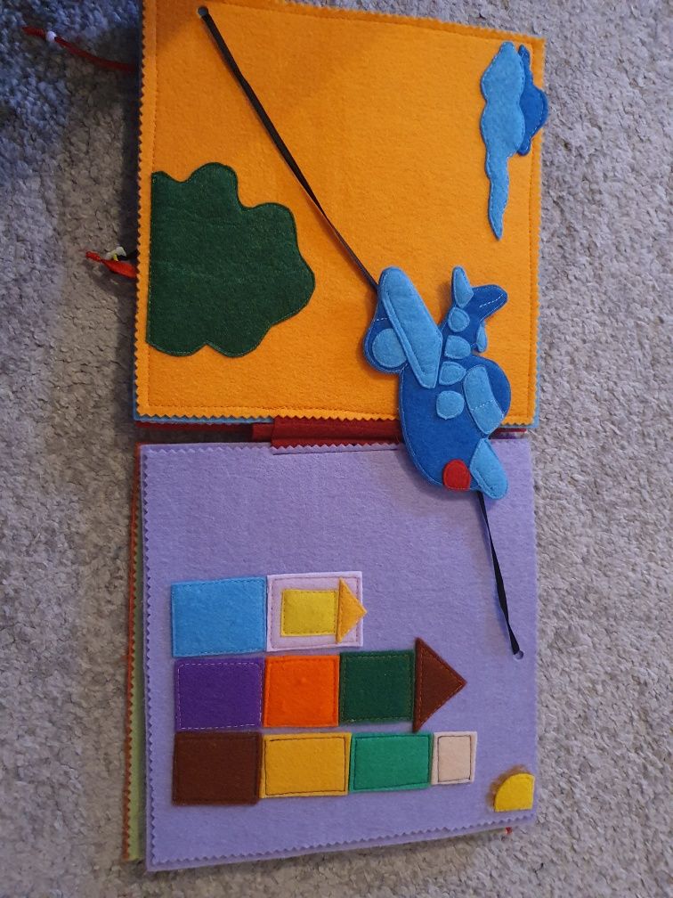 Carte montessori bebe copii fetru jucarii 24.5×24.5 cm