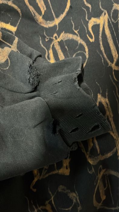 Balenciaga Mettal Zip Up Hoodie Disstresed