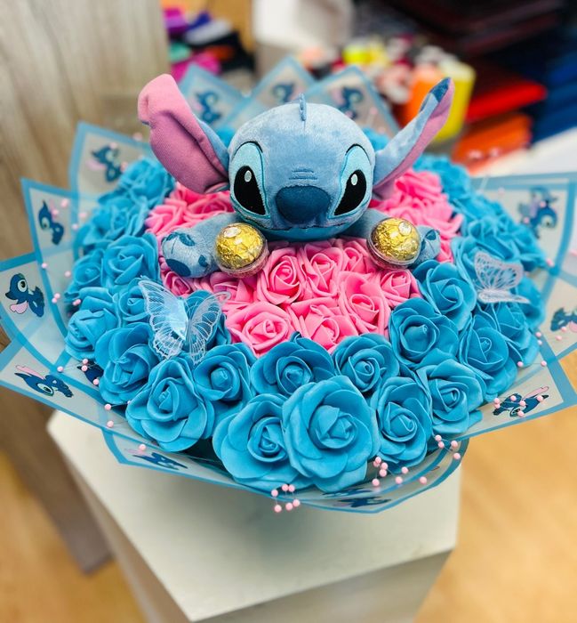 Buchete florale stitch trandafiri sapun