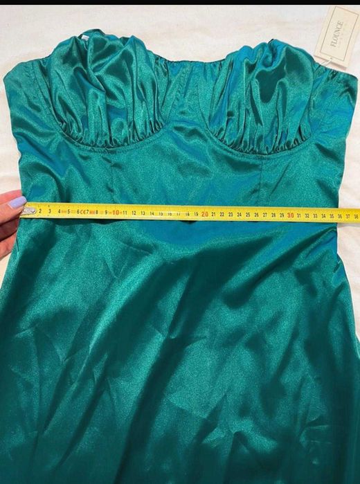 Rochie de seară/ocazie satin verde