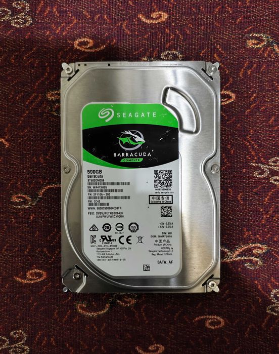 HDD "SEAGATE" 500 GB /3.5"/32 МБ/7200 rpm . Состояние хорошее !!!