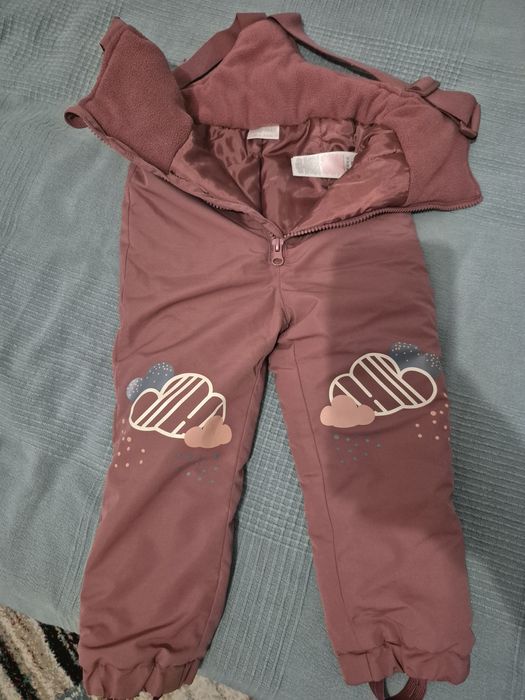 Pantaloni schi fetite 2-3 ani (98 cm) (stil salopeta)