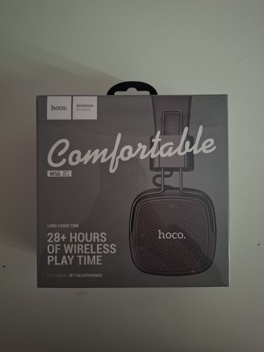 Новые наушники беспроводные "hoco W56" коричневые