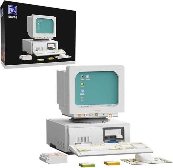 Blocuri de construcție interconectate Set pentru adulți Retro Computer