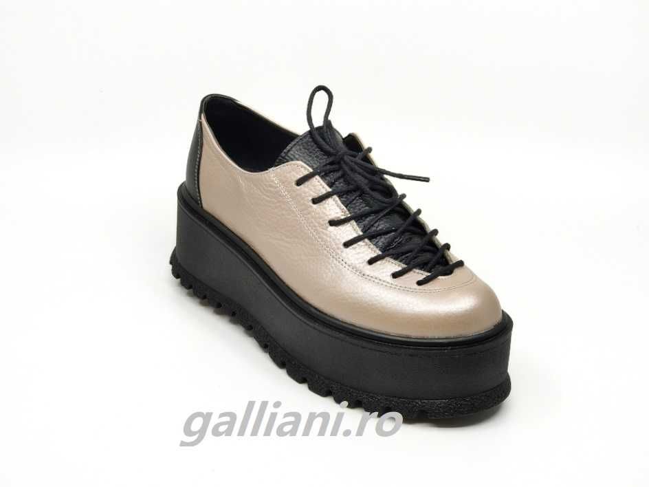 Pantofi casual Dama-cream somon-Fabricat in Romania