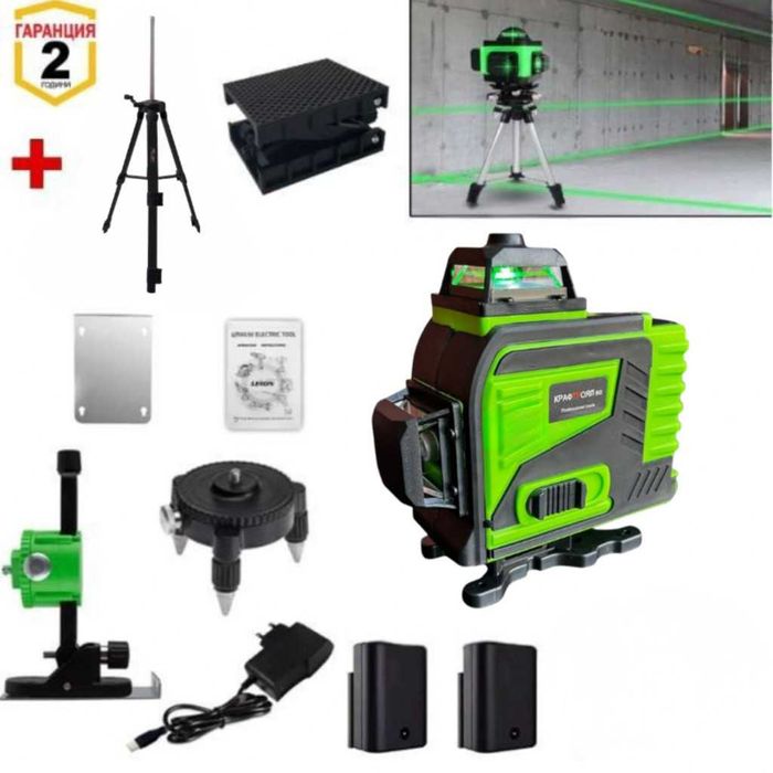 4D Лазерен Нивелир с 16 Линии (Четири Точков), Самонивелиращ се