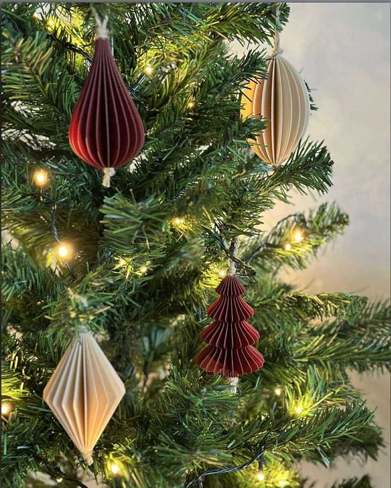 Midnight Plum | Set 4 buc ornamente de Crăciun | print 3D