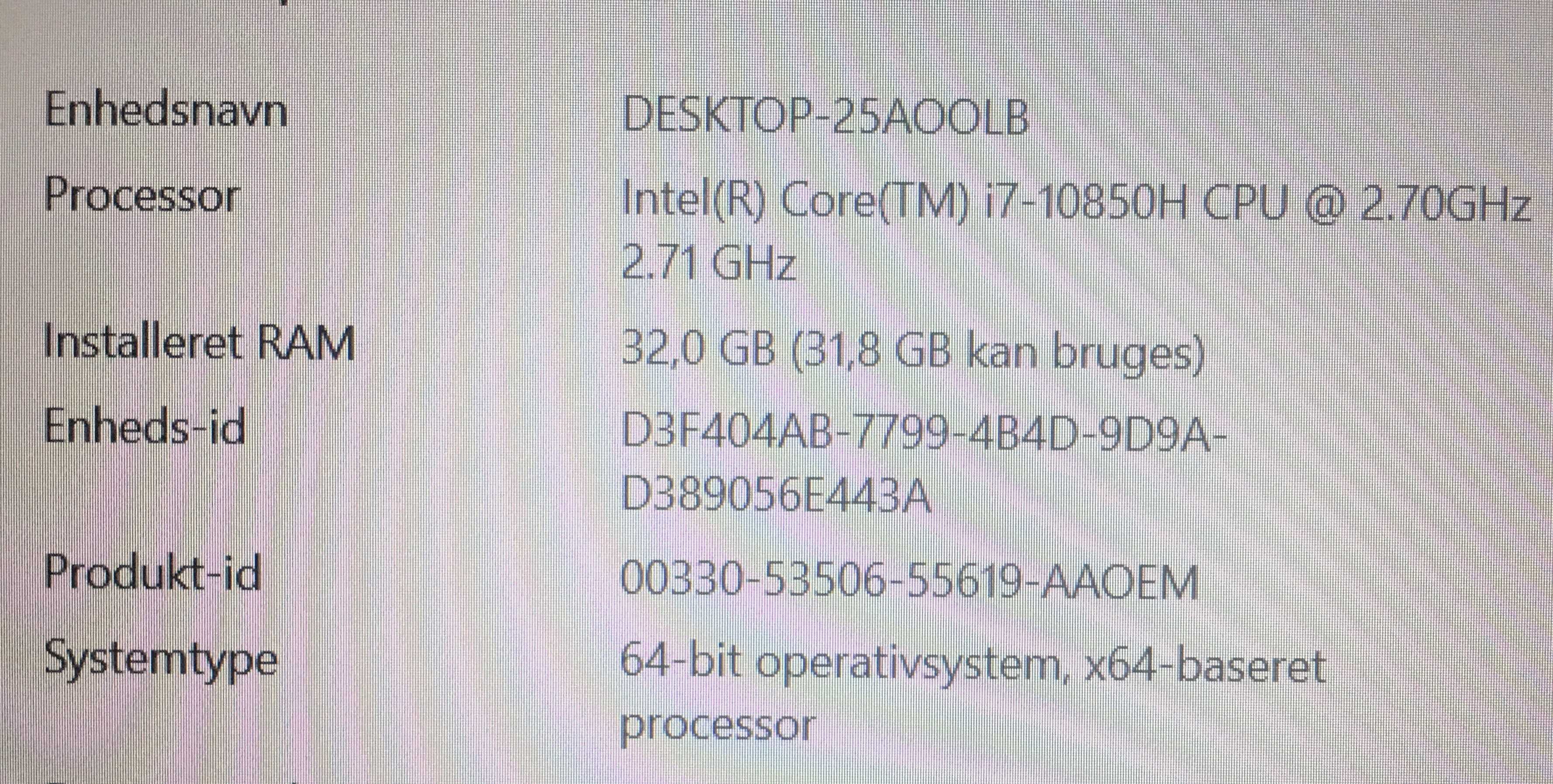 Lenovo ThinkPad P15 15,6"IPS Nvidia RTX3000 6Gb, i7 10850H, 32/512
