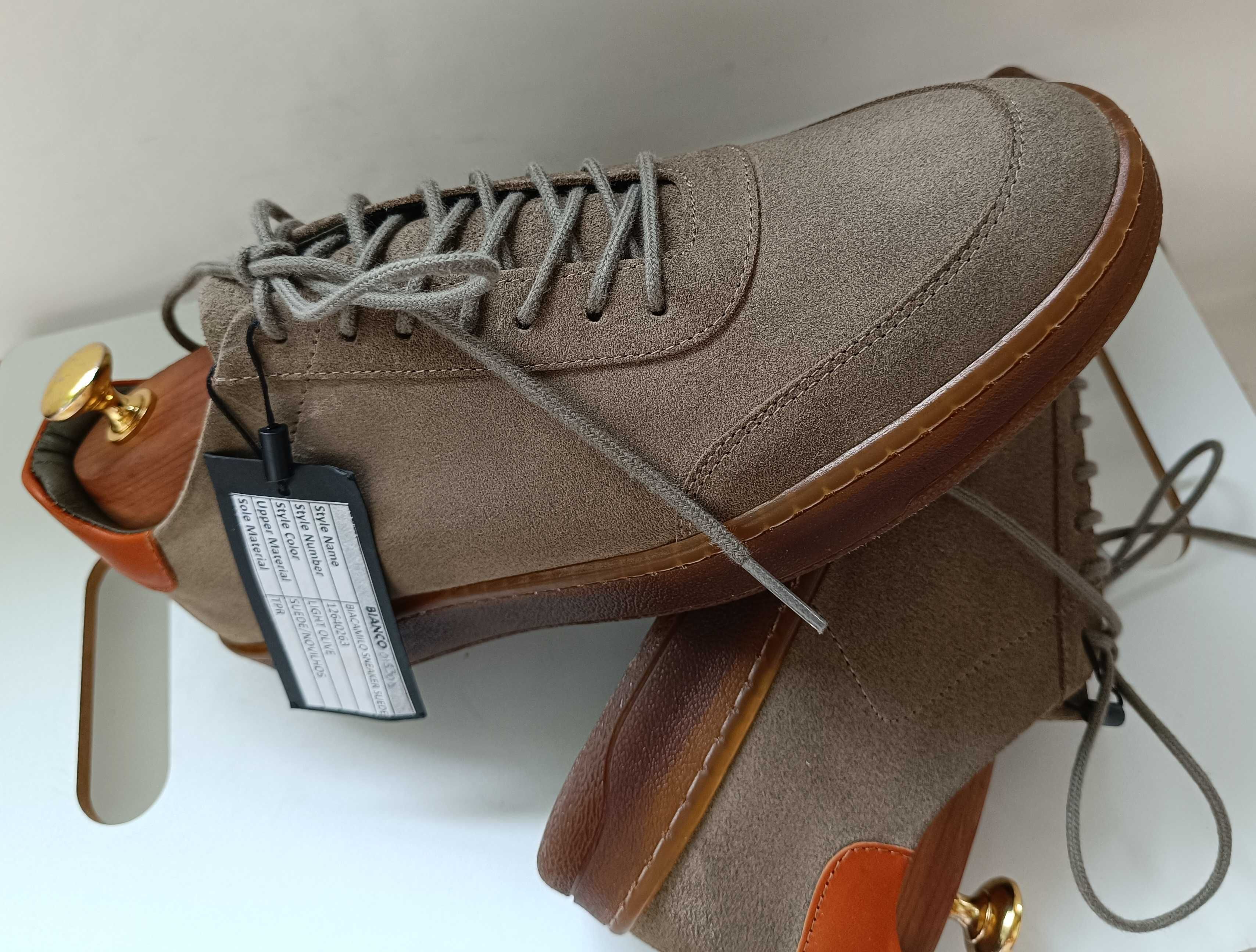Pantofi sport casual 42 premium BIANCO NOI piele naturala moale