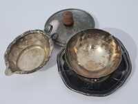 Latiera, bomboniera / zaharnita si farfurioara Prima NS argintate