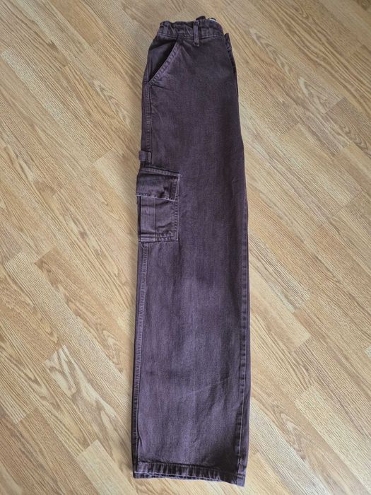 pantaloni Cargo ZARA Burgundy