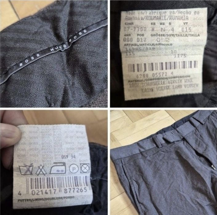 Pantaloni costum Hugo Boss, Bărbați - Lână - 52