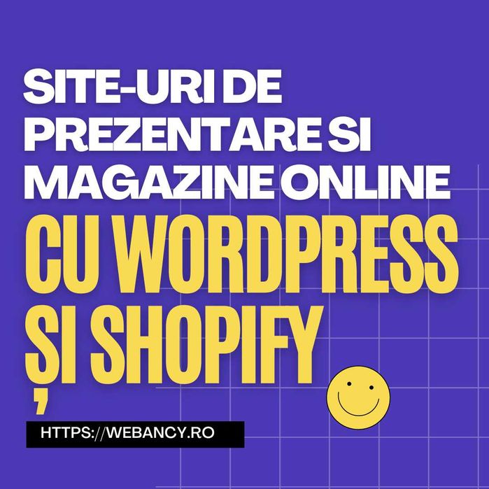 Site-uri prezentare & magazine online Wordpress / Shopify / Merchant