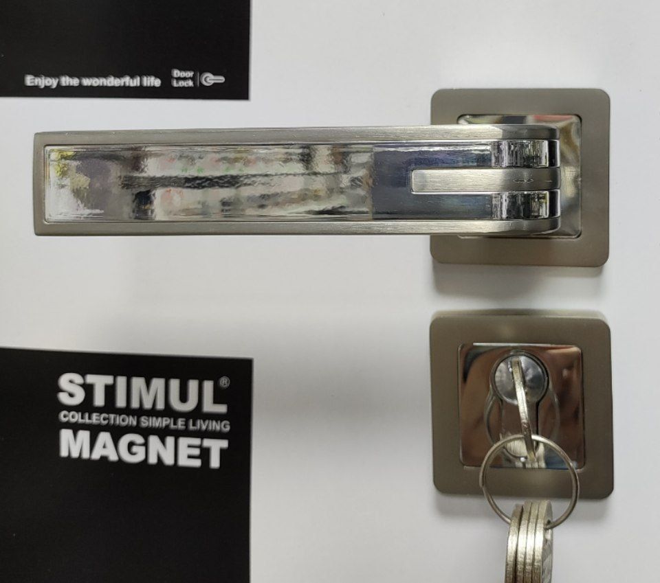 Магнитные ручки для дверей Stimul в комплекте с замком