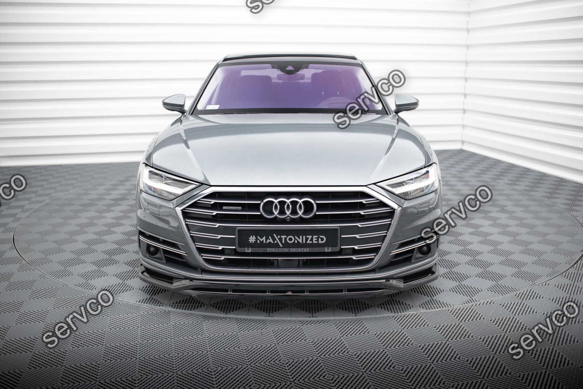 Prelungire splitter bara fata Audi A8 D5 2017-2021 v1 - Maxton Design