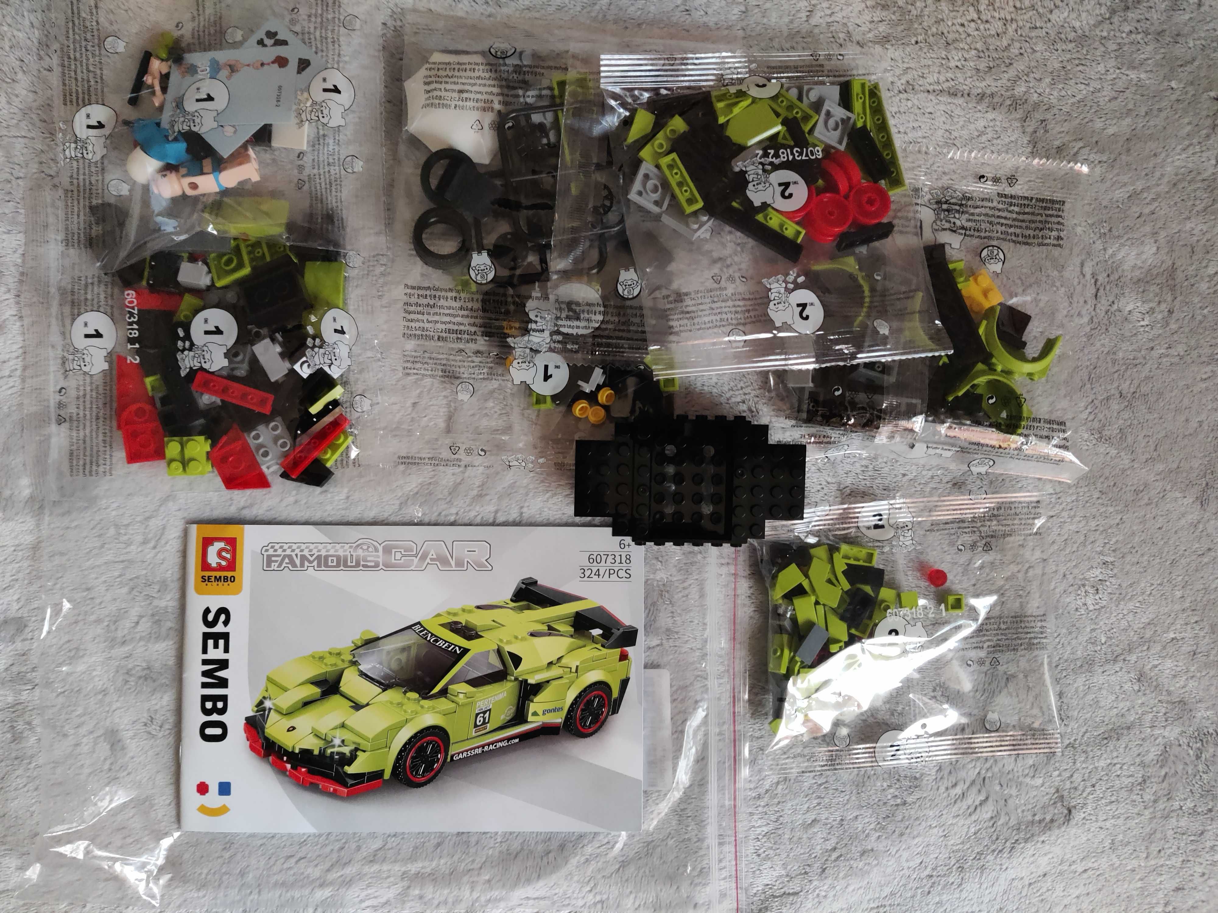 Masina Lamborghini piese tip Lego Sembo 324 piese