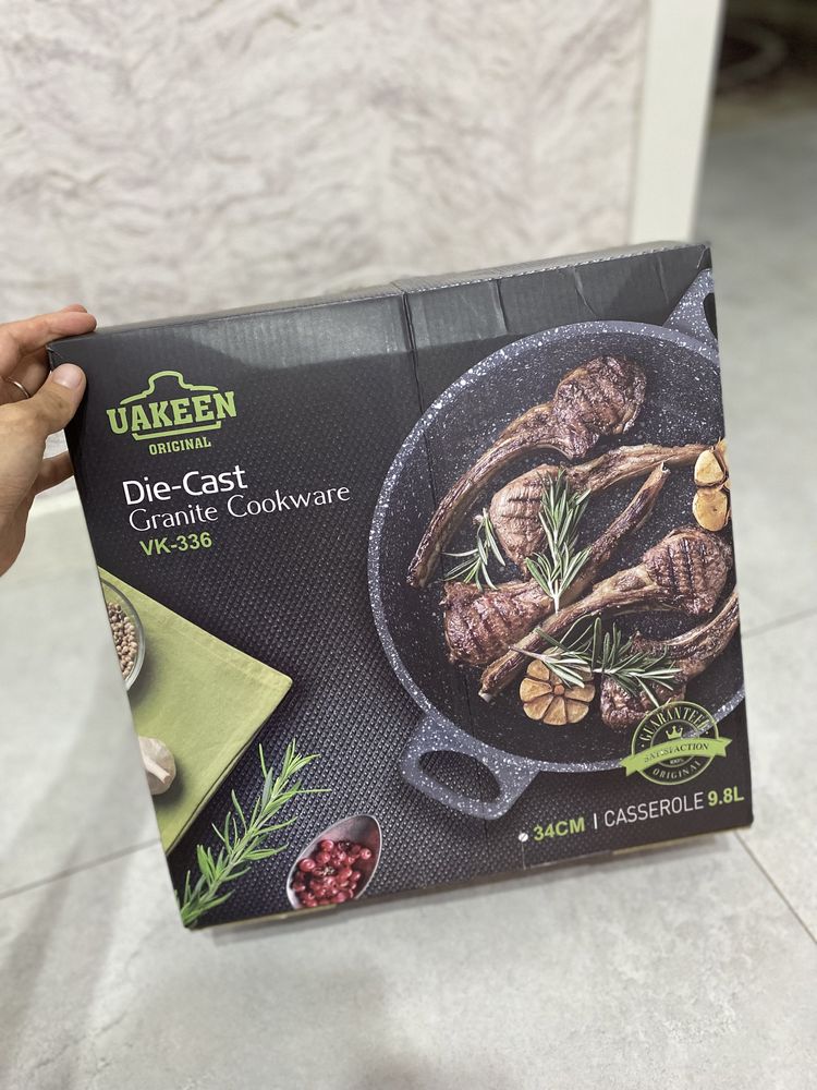 Казан Die-Cast Granite Cookware. Uakeen original