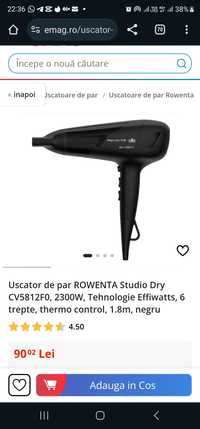 Uscator de par ROWENTA Studio Dry CV5812F0, 2300W, Tehnologie Effiwatt