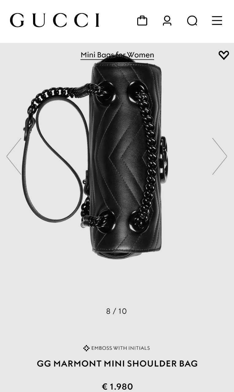 Дамска Чанта Gucci GG MARMONT Mini SHOULDER Bag 100% Leather