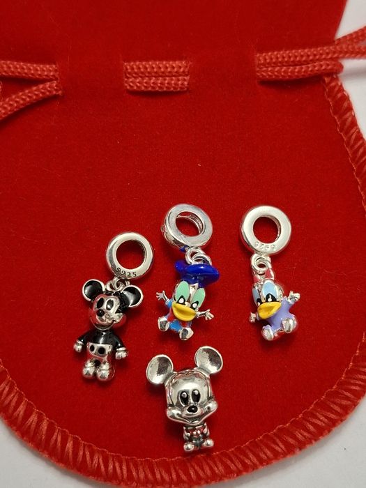 Pandantiv argint nou Daisy,Duck și Mickey Mouse