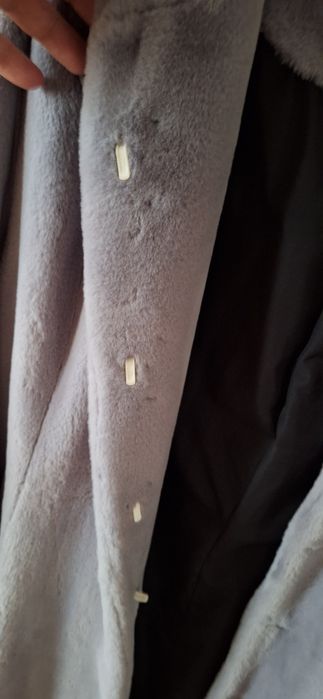 Palton Dama Gri Nou Blană artificială