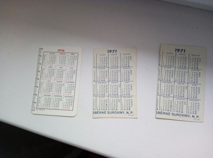 Календарики ГДР. Германия. Раритет. 1971 и 1976 года. Цена за все 3 шт
