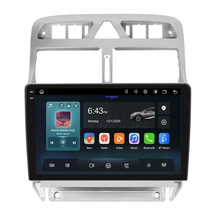 Navigatie Dedicata Android Peugeot 307 (2000-2013), Bluetooth, Carplay