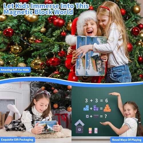 Нови Магнитни блокове 100 бр.оя– креативен строителен комплект за деца