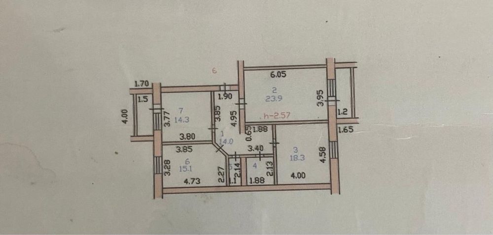 Продам 3-х комнатную квартиру в районе СКГУ