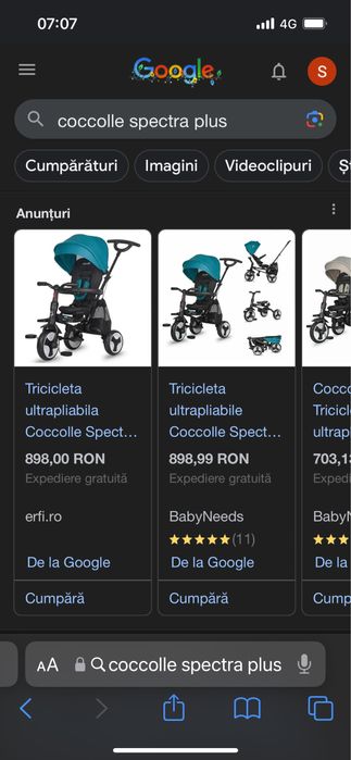 Tricicleta Coccolle Spectra Plus