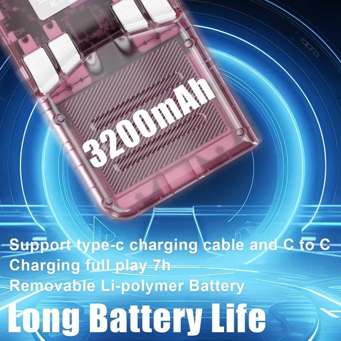 Consolă de jocuri portabilă retro BatleXP G350,gri,sigilat