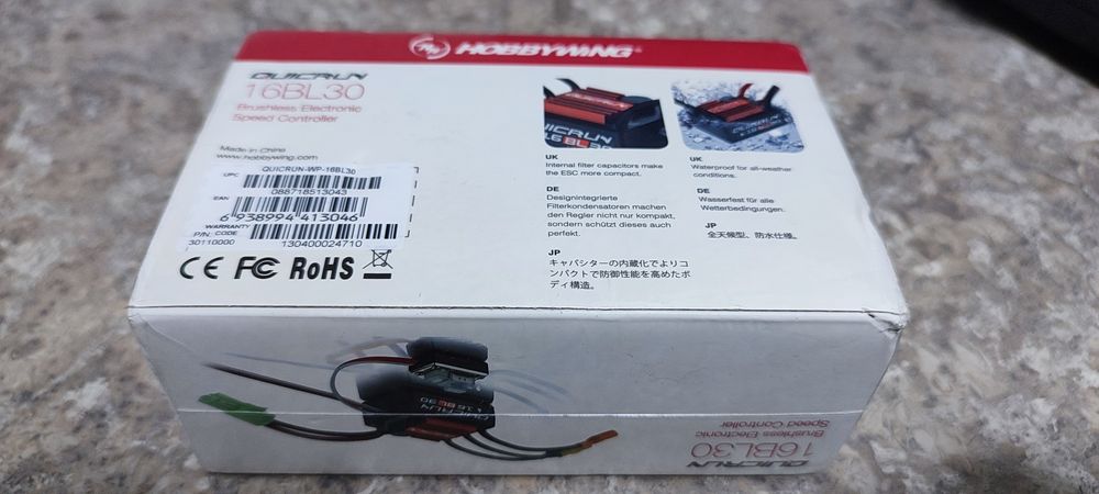 Hobbywing Quicrun 16BL30 ESC Brushless Electronica RC regulator viteza