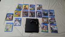 Ps4 Slim de vanzare+ consola+ 17 jocuri