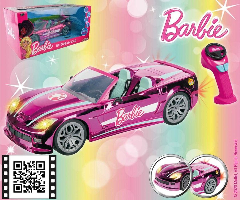 Кола с дистанционно - Barbie Dream Car (40 см)