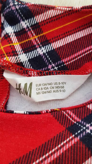 Детска карирана рокля H&M 8-10 години