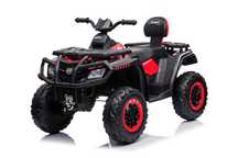 ATV electric Kinderauto S615 4x45W 24V, roti moi, scaun tapitat #RED