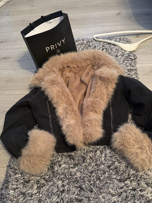 Дамско яке естествен пух