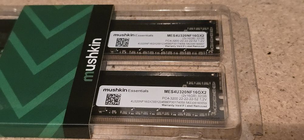 RAM Mushkin 32GB DDr4 3200MHz cl22 Sigilat Noi