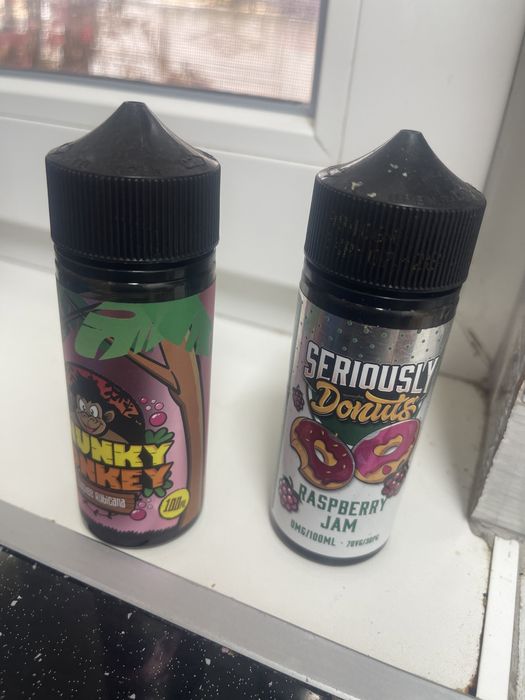Pachet 2 bucati vape raspberry & chuncky monkey 100ml