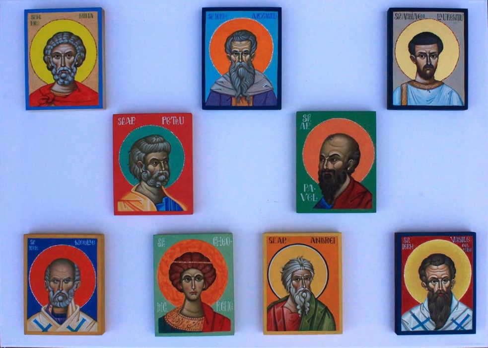 Icoane pictate, catapeteasma biserica pictata,tehnica arta bizantina