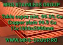 Placa cupru 15mm tabla platbanda bara rulou teava aluminiu alama inox