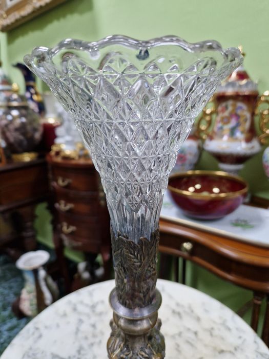 Уникална антикварна френска чаша бокал ваза ART Nouveau