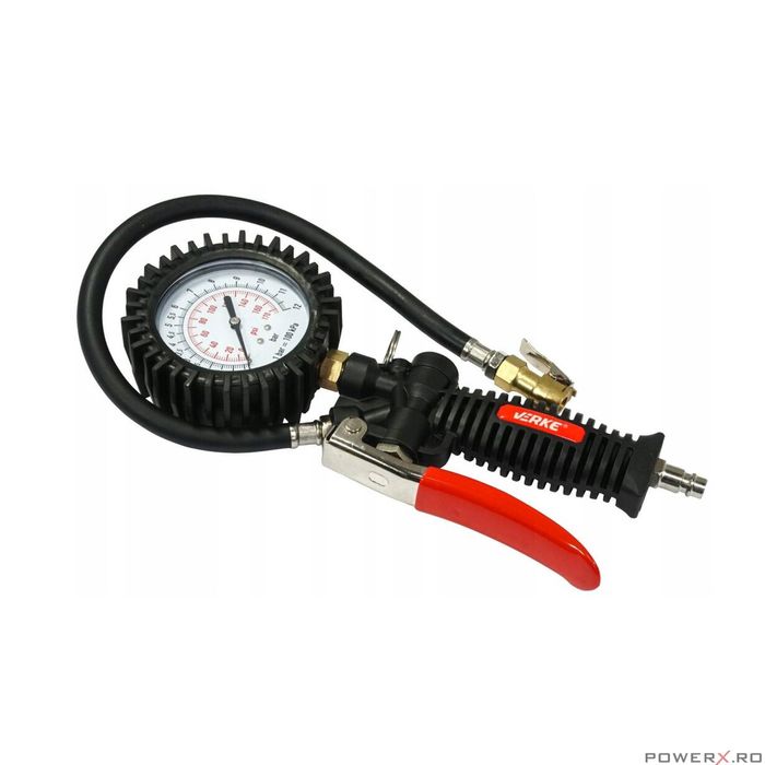 Pistol de umflat roti cu manometru, 0 - 15 bari Verke