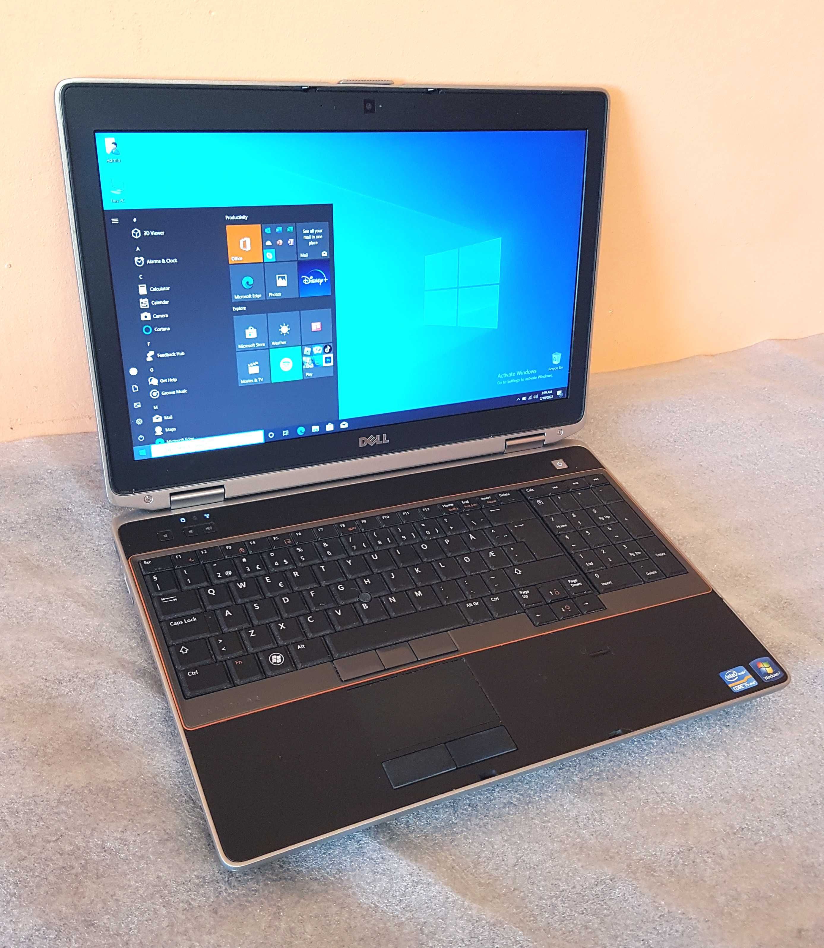 Laptop Dell E6520 15.6" Full HD i5-2520M, 8 GB RAM, SSD 160 GB