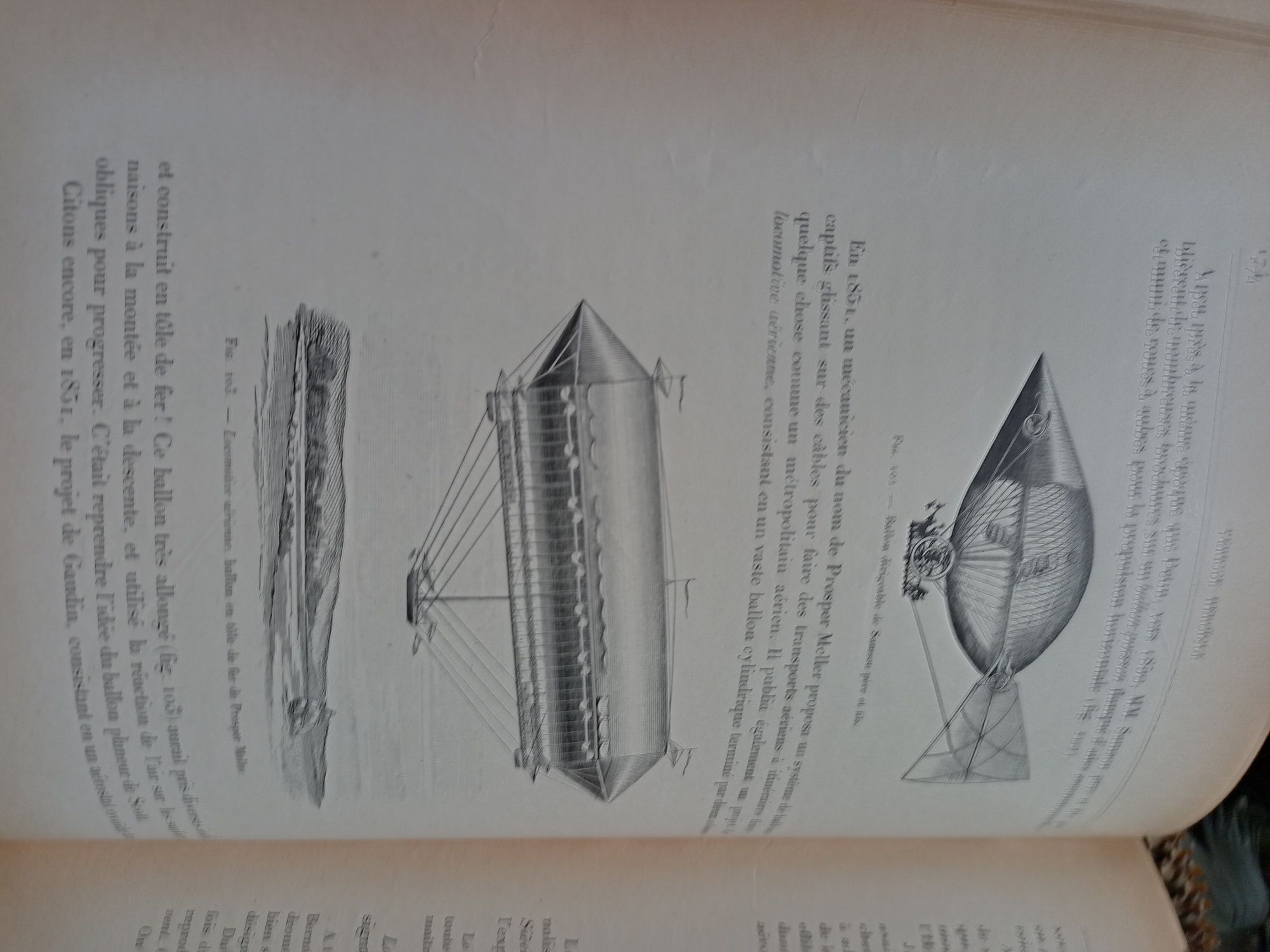 Антикварна книга 1903, на J. Lecornu за историята на аеронавтиката,